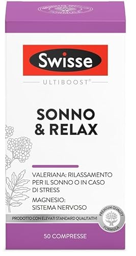 SWISSE Ultiboost Sonno & Relax- Pastiglie per Dormire con Valeriana