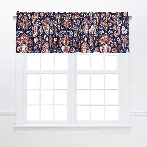 C&F Home Colonial Williamsburg Rosamund Damask Valance Boho Abstract Cotton Curtains For Window...