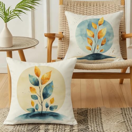 Housse de coussin 60x60 extérieur imperméable en lin lot de 2 - 4