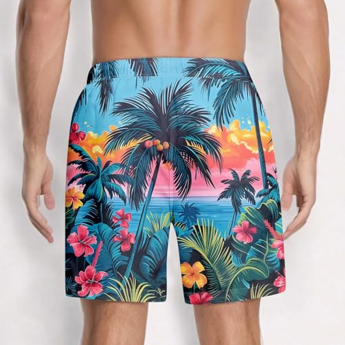 Men's Swim Trunks Quick Dry Beach Swim Shorts Stretch Board Shorts Swimwear with Pockets4
