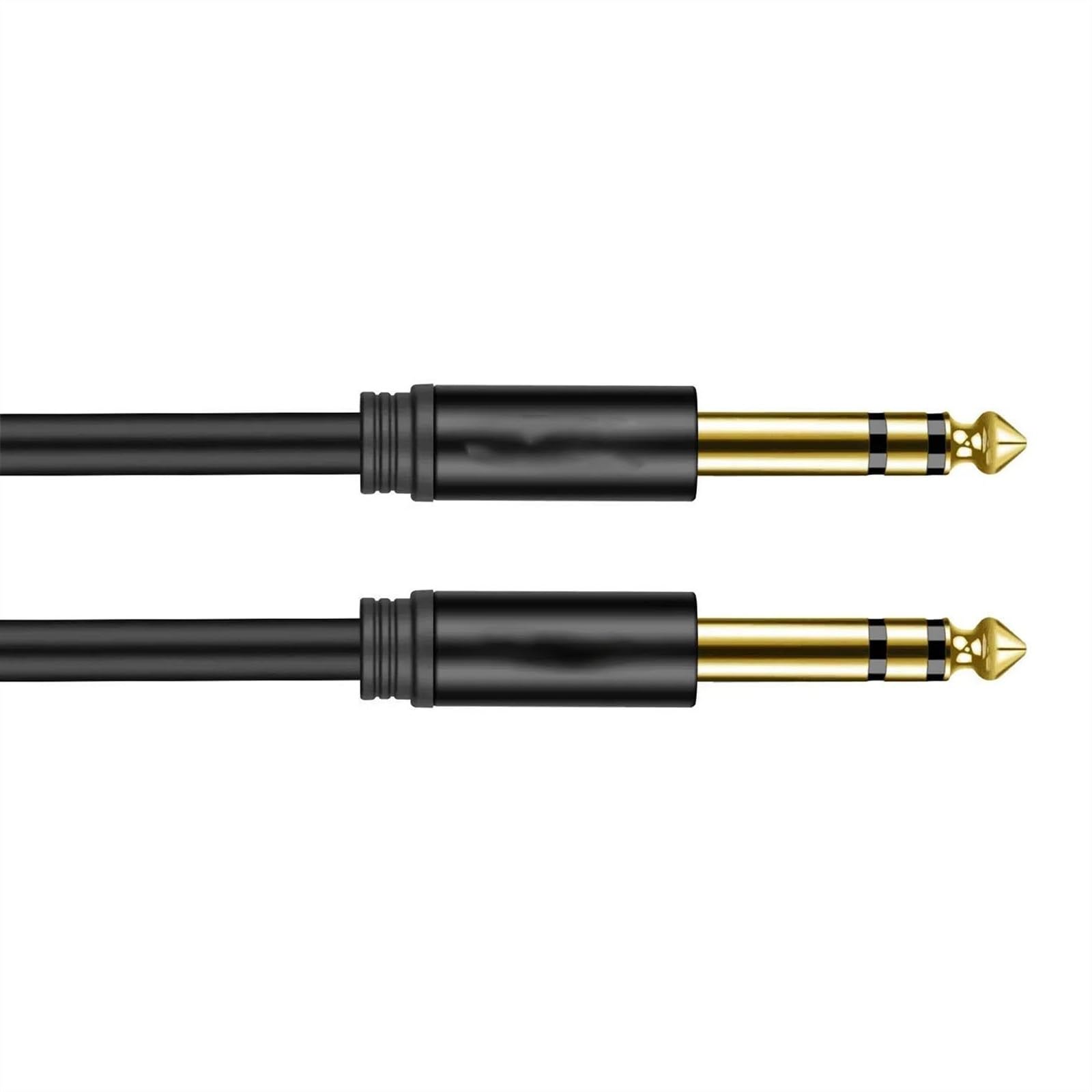 Cavo jack per chitarra elettrica e basso, Cavo for chitarra TS/TRS da 1/4 di pollice maschio-maschio multicolore, diverse misure(Black Trs,10m)