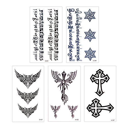 Temporäre Tattoos Konsait 18 Blätter – Tattoo Set für Körpergestaltung