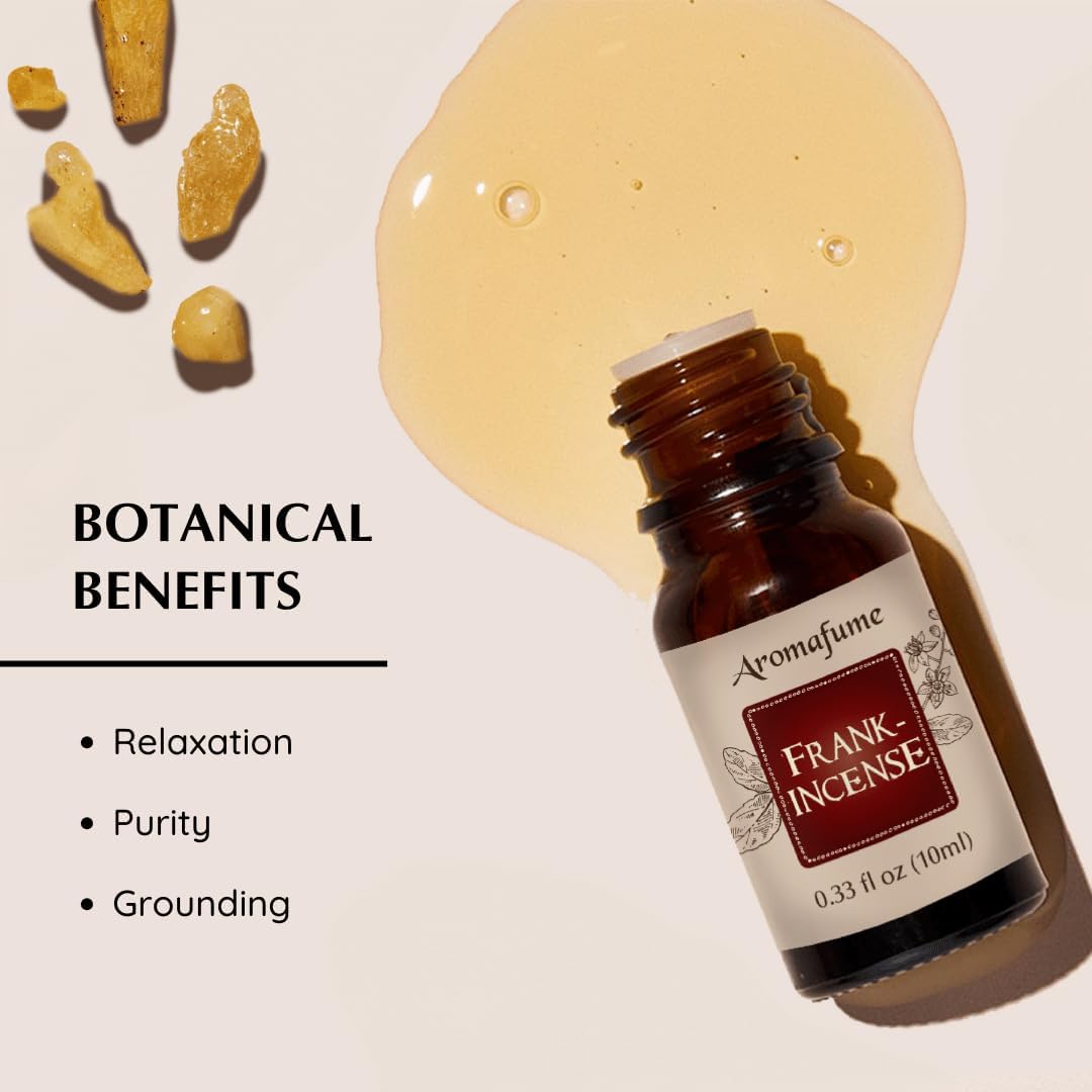 Frankincense Resin Essential Oil Diffuser Blend 30ml by Aromafume | Boswellia Carterii & Boswellia Serrata Extract Blended | Native to East Africa & India | Calms & Relaxes | Charged with Pure Resins - Image 3