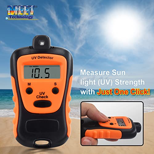 Meet UV Strength Tester for Measuring Sun Light UV Level,High Precision UVA UVB Meter,Photometer UV Detector,Portable UV Intensity Meter with 1.5v Battery