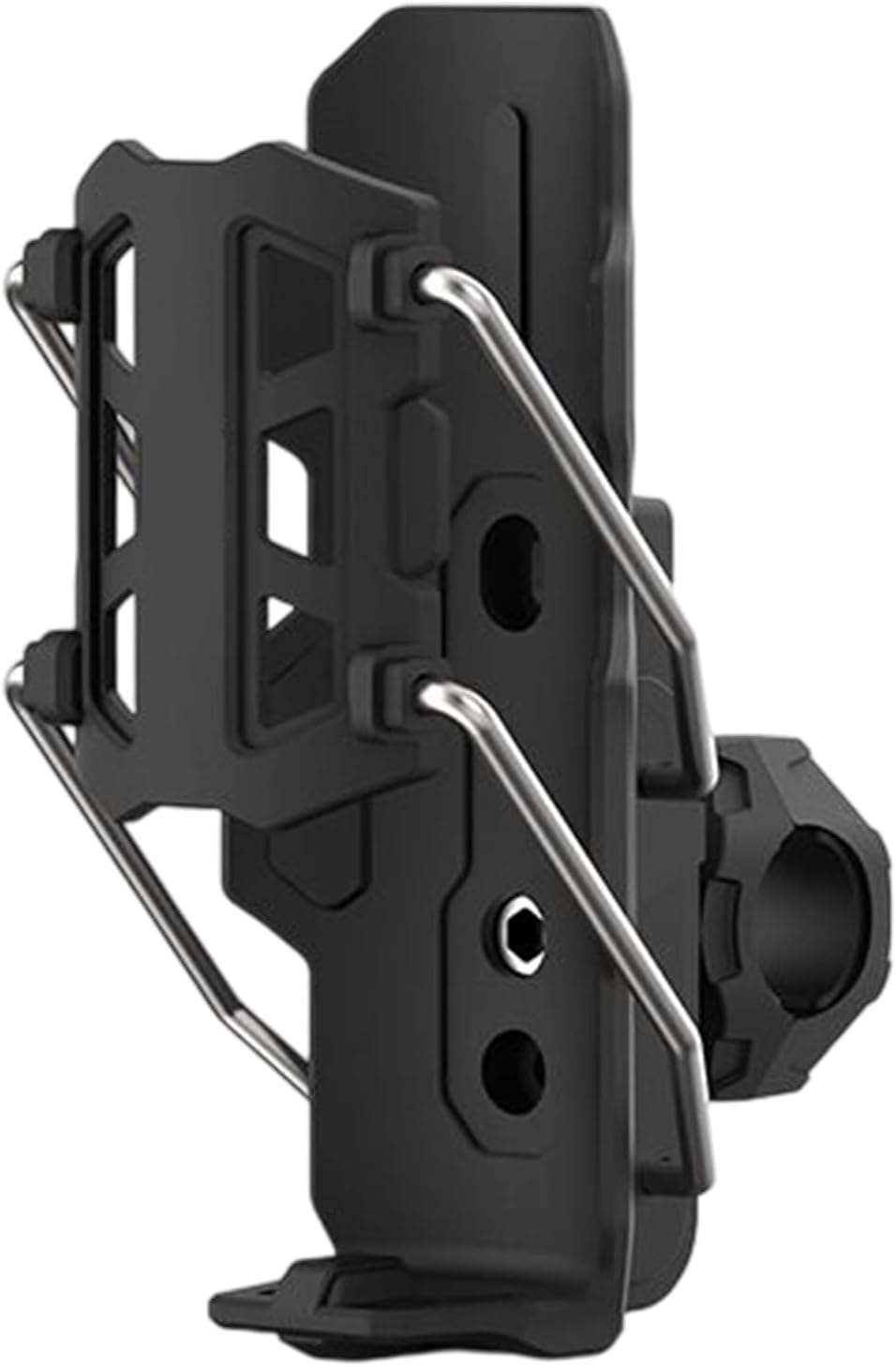 Bike Water Bottle Cage, Automatic Clamp Motorcycle Cup Cage, 360 Degree Rotating Adaptive Water Bottle Mount for Biking Cycling Road Bikes Motorcycles