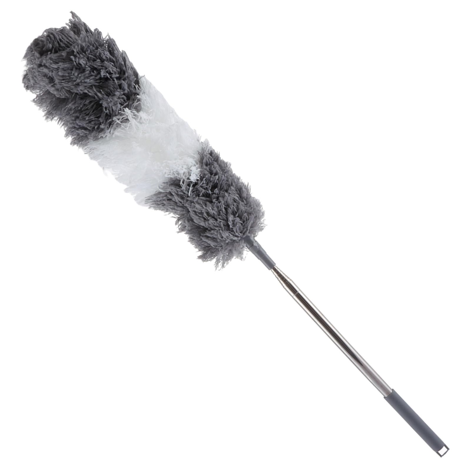 ASelected Extendable Microfiber Duster Duster With 108" Telescoping Extension Pole No Scratch To Ceiling Washable Hand Duster For Cleaning High Ceiling Fans Blinds Cobweb Cars Gray