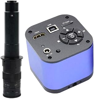 48MP HDMI USB 1080P Video Microscope Camera & 300X C-Mount Lens for Phone Tablet PC PCB IC Soldering Repair