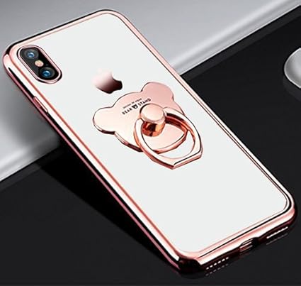 Amazon Iphone Xs ケース可愛い 落下防止リング付き Iphone X ケース リング付き おしゃれ クリア クマリング付き 擦り傷防止 衝撃防止 スタンド機能 アイフォンxs X ケース キャラクター 軽量 薄い 携帯カバー キラキラ ピンクゴールド Micc129 Micfjp ケース カバー