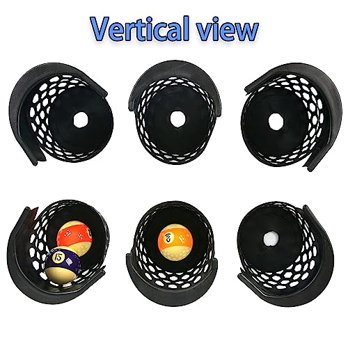 PESSILIN Pool Table Pockets Replacement Pockets for Billiard Table Set of 6 Plastic Web Pockets