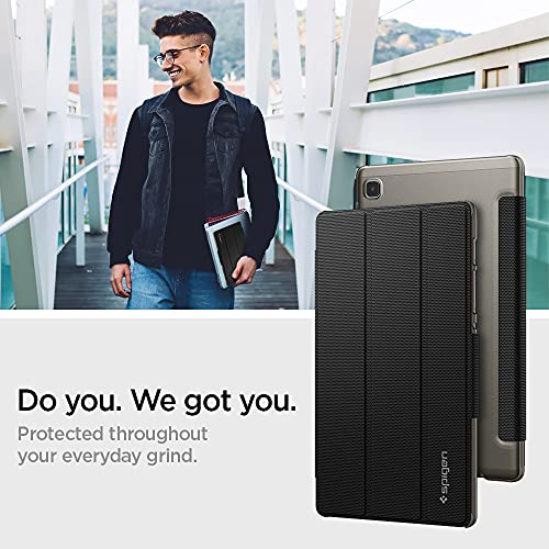 Image of Spigen Liquid Air Folio | Samsung Galaxy Tab A7 Lite Case [Magnetic Closure] [Trifold Stand] 8.7 inch Folio Full Cover | TPU+PU Leather - Black