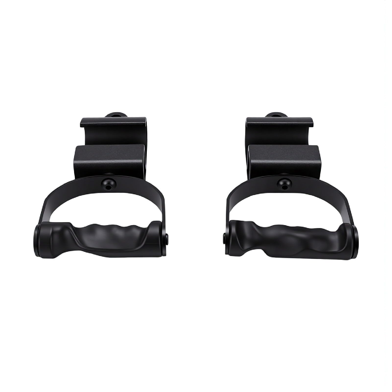 Poignées de Traction Ergonomiques ABS, Conception Rotative à 360 Degrés pour L'entraînement de Force, Noir, 2 Pièces