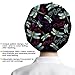 DELORIGIN Dragonfly Bouffant Scrub Caps Cotton Nurse Scrub Hats With Button and Sweatband Adjustable Surgical Caps Working Caps for Women Men Nursing Cooking Housework Head Cover One Size Fits All