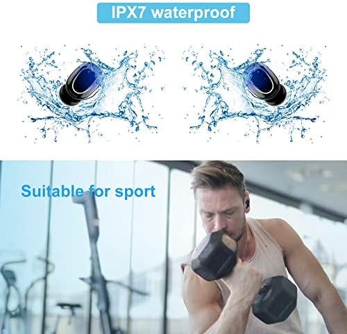 Wireless Earbuds,Bluetooth Earbuds with Mic,Touch Control Wireless Headphones,Mini True Wireless Earbud with Microphone in-Ear Noise Cancelling Earphone Waterproof Wireless Earphones for Work Sport