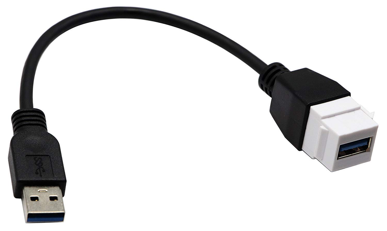 XMSJSIY Adattatore USB 3.0 Keystone Jack – 5 Gbps, Femmina-Femmina, Per Pannelli A Muro – 3 Pezzi