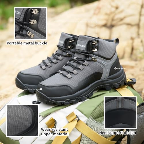 Image of Men's Waterproof Hiking Boots Mid Top Outdoor All-Terrain