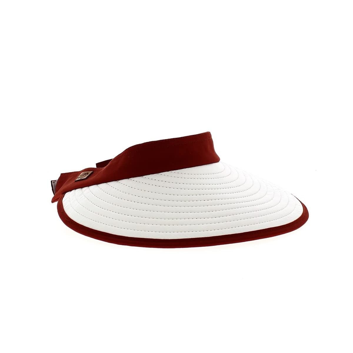 SOWAY Casquette Visière 12 cm Bauloise Pornichet Blanc & Rouge Terracotta