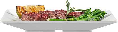 Miniatura 10 de Restaurantware Voga - Platos cuadrados de 6 pulgadas, 4 platos de ensalada medianos, prácticamente irrompibles, lavables en platos, platos