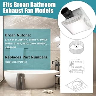 Criditpid S97015159 Bathroom Exhaust Fan Motor Replacement for Nutone Broan 684-D/2684F-A, 676, 684NT-A, 683-C, DX90, 80RDF, 80RDB, NT080C, HD50, VSBP90M.