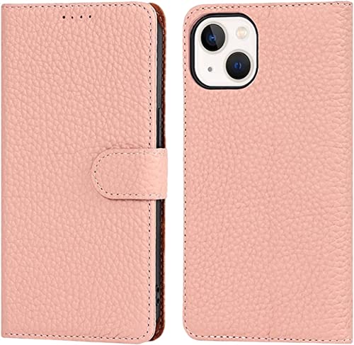 Étui en cuir iPhone 13 Pro Max portefeuille magnétique KANUZ noir