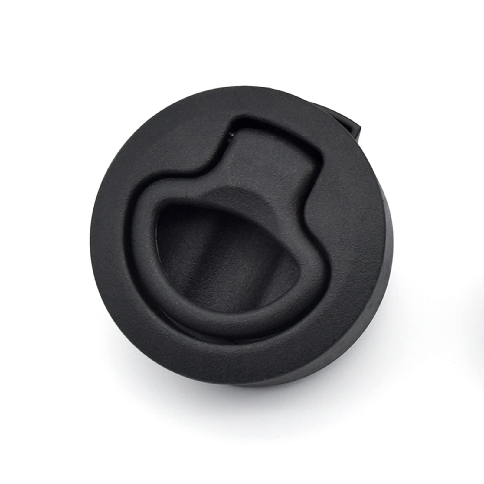 Serrure ronde en plastique noir XK246-61 avec loquet à came pour trappe de bateau