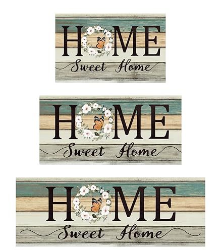 Yamaziot PVC Kitchen Rugs Sets of 3