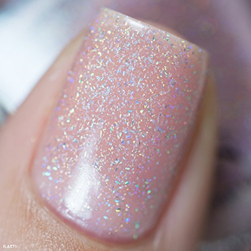 Image of ILNP Sandy Baby - Peach Beige Holographic Sheer Jelly Nail Polish