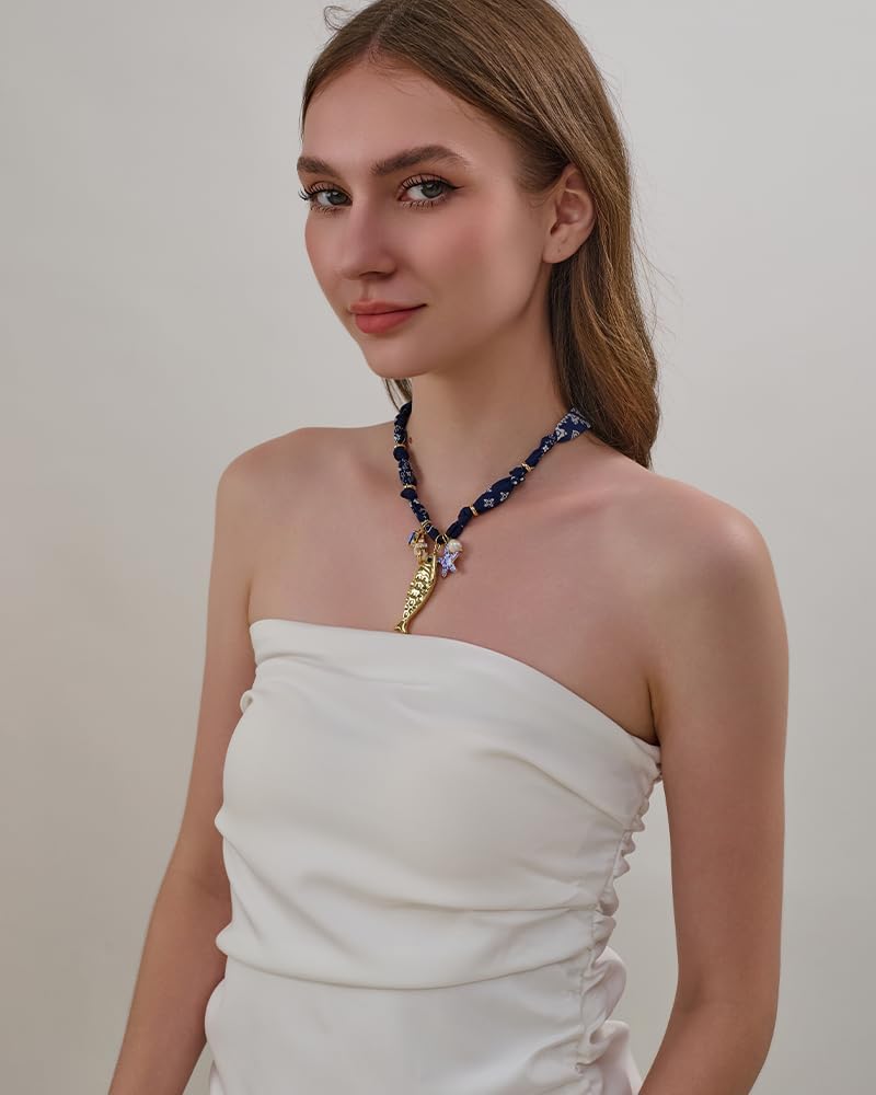 Fish Necklaces for Women Boho Summer Beach Jewelry Gifts