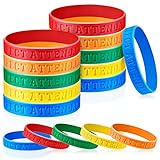 Sureio Perfect Attendance Silicone Bracelets Colored Rubber Bracelets Silicone Wristbands Bulk Rubber Wrist Bands for Student Employee Awards Teacher Kid Company School Classroom Office Gift (300)