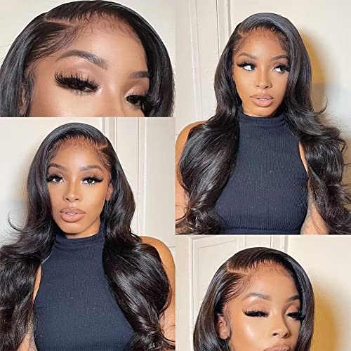 28 Inch 13X6 Hd Lace Frontal Wig Body Wave Lace Front Human Hair Wigs 180% Density Transparent Lace Front Wigs Human Hair Pre Plucked With Baby Hair Glueless Virgin Unprocessed Human Hair Wigs For Black Women #TOP4