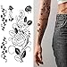 Supperb Temporary Tattoos - Black Tribal Rose