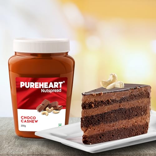 Image of Pureheart Nut Spread Choco Cashew (200 gm) Nutty Chocolate Cashew Spread for Breakfast, Bread /Toast, Sandwich