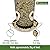 Large Hanging Copper Garden Bird Feeder Including 8 Feeding Perches - Outdoor Feeder Holds upto 2kg of Wild Bird Seed Mix - a Modern Stylish Bird Feeder that Attracts a Variety of Birds to your Garden