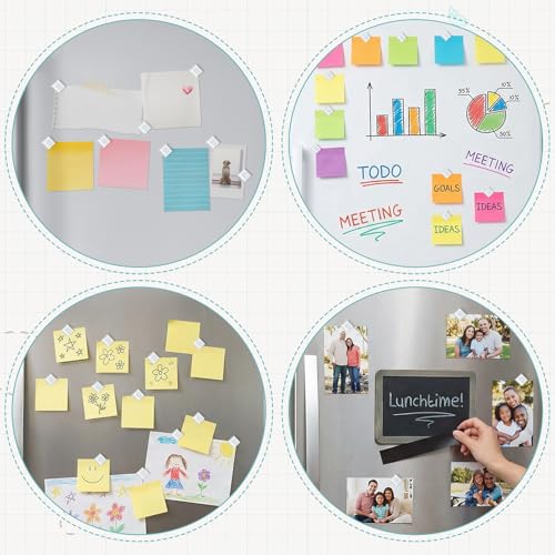Imanes de vidrio blanco para refrigerador, 24 piezas miniatura 3