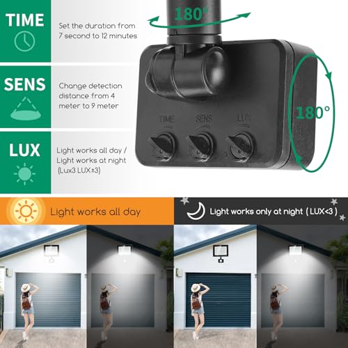 Aigostar Faretto Led Da Esterno Con Sensore Di Movimento,50W 4300LM Faro Led Esterno,Bianco Freddo 6500K,IP65 Impermeabile Faretti Led Per Giardino,Cortile,Patio,Garage - 3