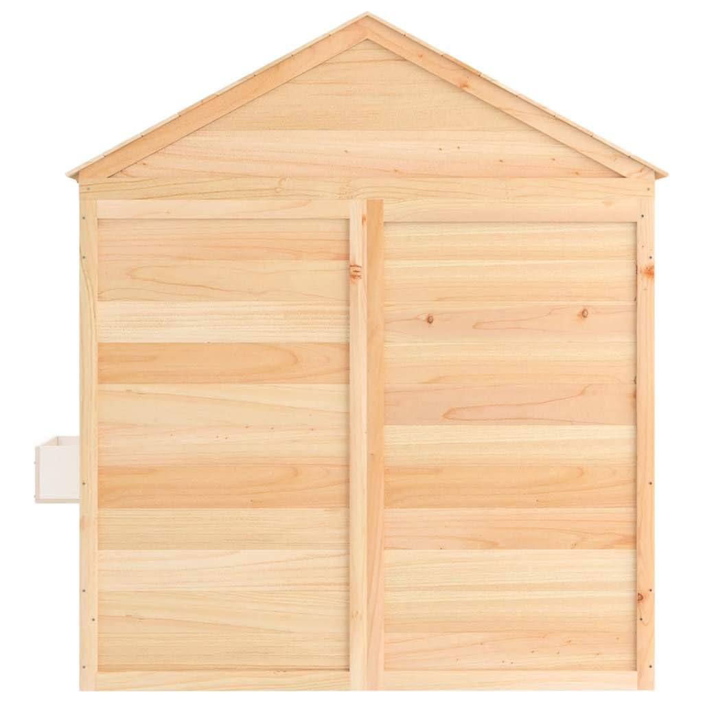 vidaXL Casa de Juegos, Casita de Juguetes con Puerta con Cierre y Macetas, Equipamiento para Niños, Parque Infantil de Exterior, Madera de Abeto