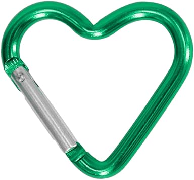 Heart Shaped Carabiner Clip Aluminum Alloy Keychain Clip Spring Snap Hook Camping Backpack Clips Heavy Duty Carabiner Lightweight Aluminum Alloy Keychain Clip Backpack Carabiner Rustproof