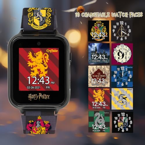 Harry Potter Kids Smart Watch with Touchscreen Camera Voice Recorder Step Counter and Wizarding Wallpapers – 10 Magical Watch Faces and Built-in Games – Fits Wrist Sizes 5.5" to 8"3