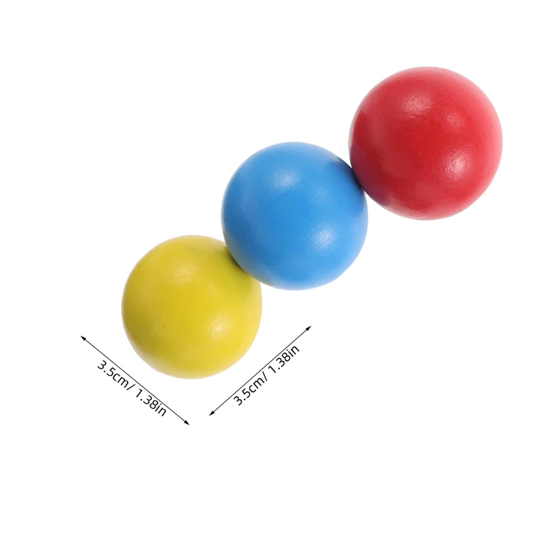 DECHOUS Lot De 3 Boules De Croquet en Bois Coloré pour Enfants Jeu De Pelouse Extérieur