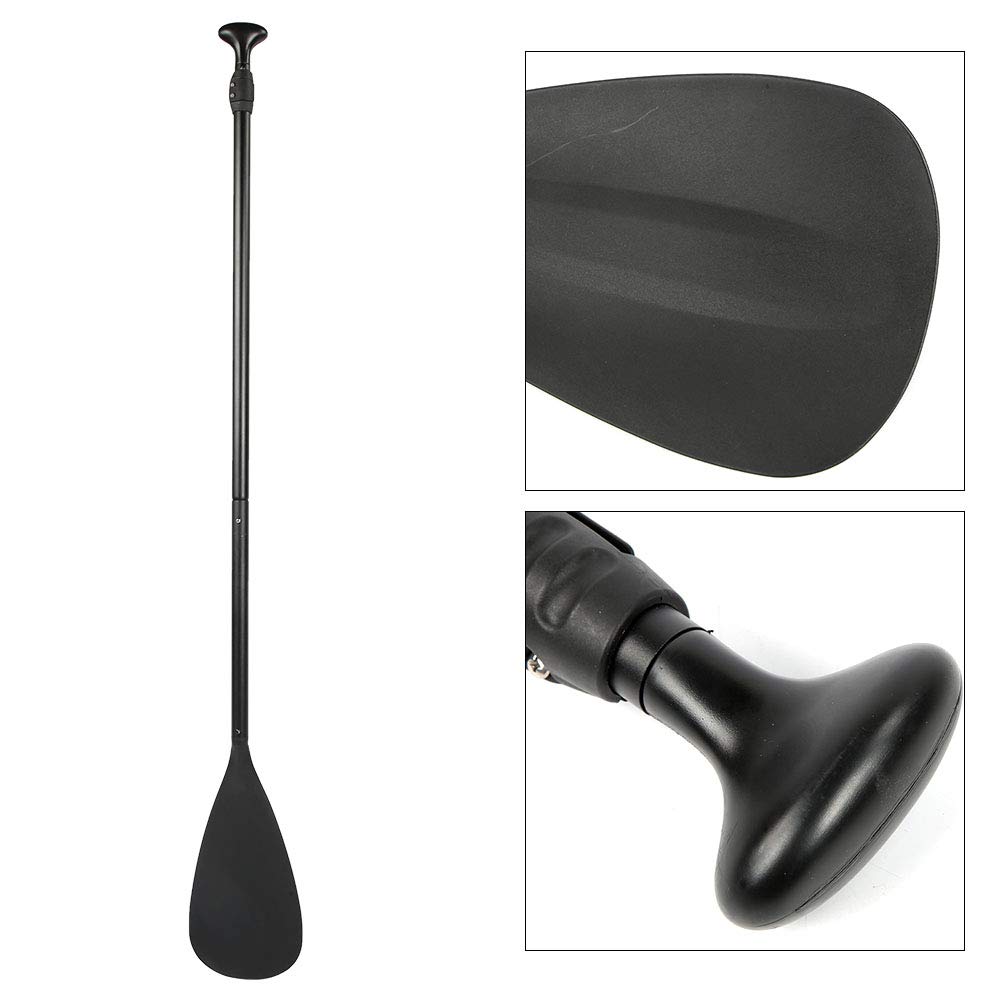 Tbest Pagaia telescopica per pagaia in Alluminio Removibile Pagaia Removibile Stand up Paddle per Kayak da Surf, Nero
