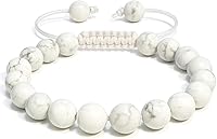 Vista 78 de Adjustable Crystal Bracelet – Gemstone Bead Bracelet with Adjustable Macrame String – Chic Gemstone Bracelet for Men and Women – 8mm Round Healing