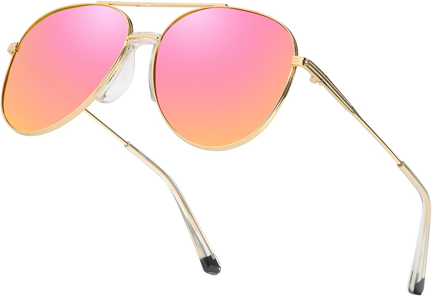 Tangle Free Aviator Sunglasses Polarized Sun Glasses for Women Men with UV Protection Fashion Trendy Shades