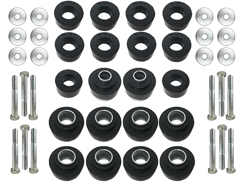 Body Mount OE Style Rubber Bushing and Hardware Kit Compatible with Chevelle Coupe 1964-1967
