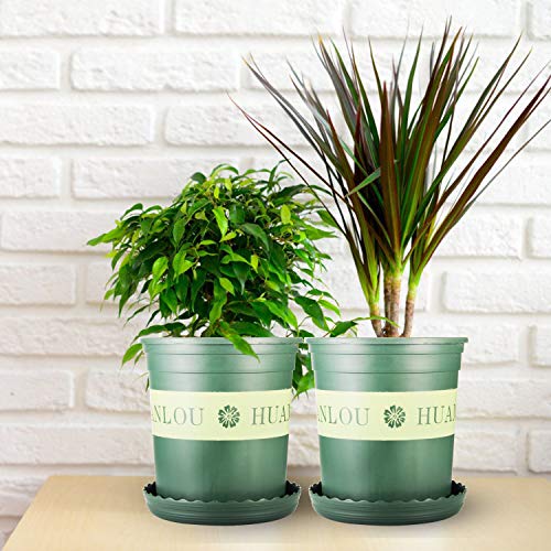 Pots for Plants, ZOUTOG 1.5 Gallon Flower Pots, Nursery Pots with Drainage Hole and Tray, Pack of 8, Plants not Included - Thumbnail 3