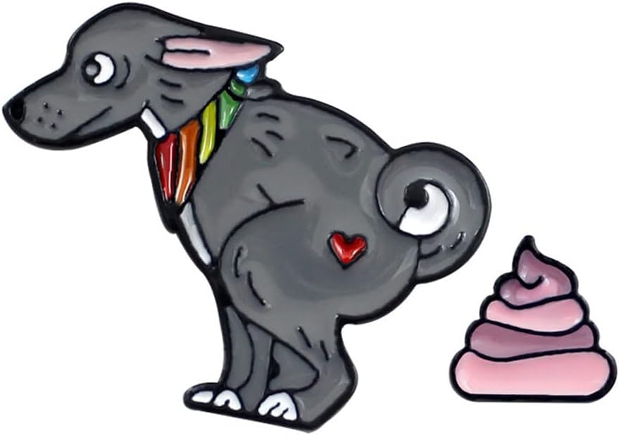 PULABO Nice DesignCute Dog Poo Pattern Animal Badge Children Enamel Brooch Pin Gift for Scarf, Tie, Hat, Coat or Bag Jewelry Decor Random Color : Clothing, Shoes & Jewelry