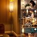 CRLL Floor Lamp for Living Room, Modern Standing Lamps with Remote & Foot Switch, 2700k-6500k Dimmable Tall Reading Lamp with Linen Shade | Standard Lamp Night Light for Bedroom Office (Modern)