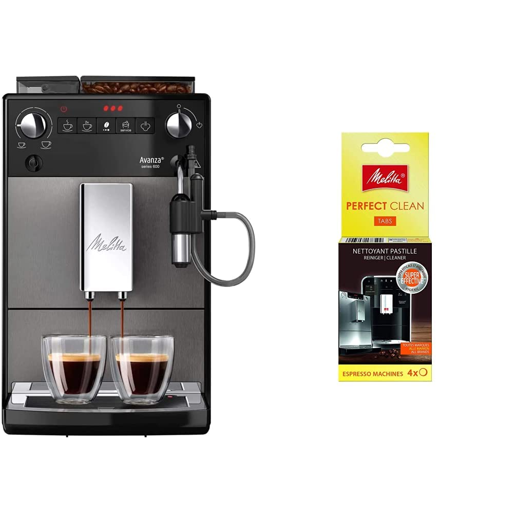 Machine à café Melitta Avanza 600 Mystic Titian avec tablettes de nettoyage