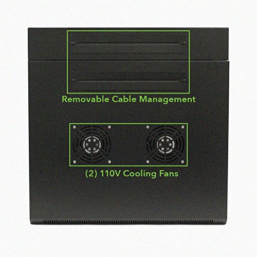 Navepoint 9U Wall-Mount Network Cabinet For 19" It Equipment, A/V, Tempered Glass Door, Removable Side Panels, Locks, Hinged Swing Out, Fans, 600Mm #TOP5