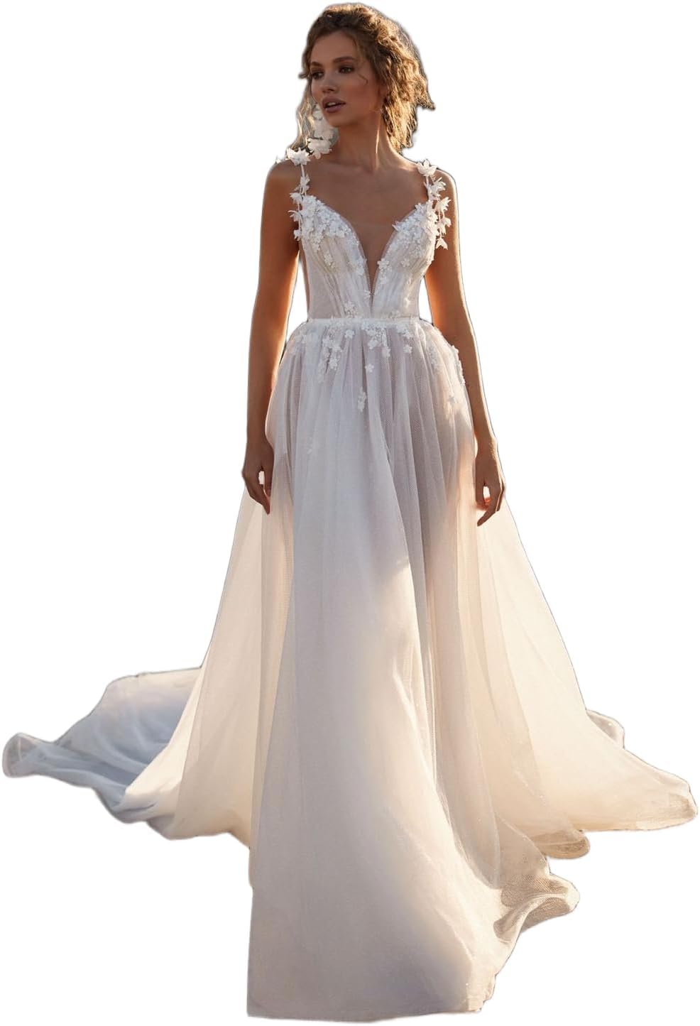 Simple Wedding Dresses for Bride Sexy Mermaid Lace Long Sleeve Bridal Dress for Bride with Train