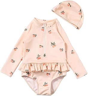 [Yolrky] ベビー 水着 女の子 オールインワン 赤ちゃん 水着 女の子 ラッシュガード 子供 キッズ スイムウエア 80 90 100 110 120 130cm