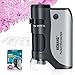 BEBANG Microscopio tascabile, 60X-120X, mini microscopio portatile per bambini, con zoom illuminato a LED, kit di 5 vetrini per adulti, osservazione microbiologica, prescolare, casa, studio, idea immagine